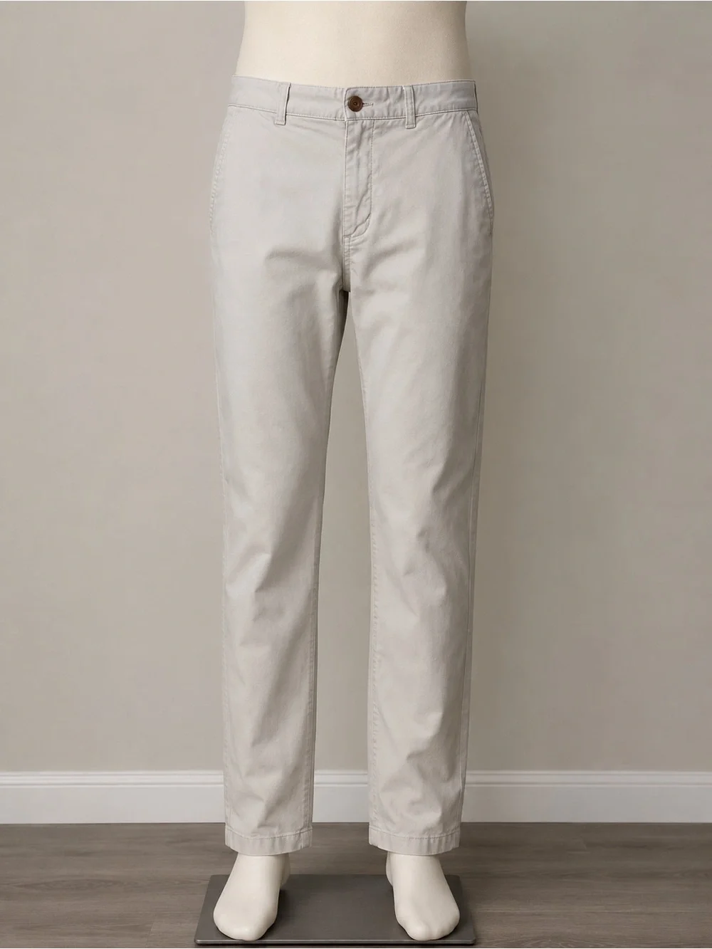 Classic Men's Straight Chino Pants - Light Khakis